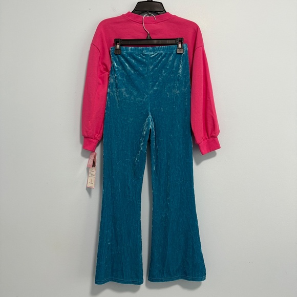 Rare Edition Big Girls Holiday 2 Pc Set - Pants, Sweatshirt Size 8 - Picture 2 of 8